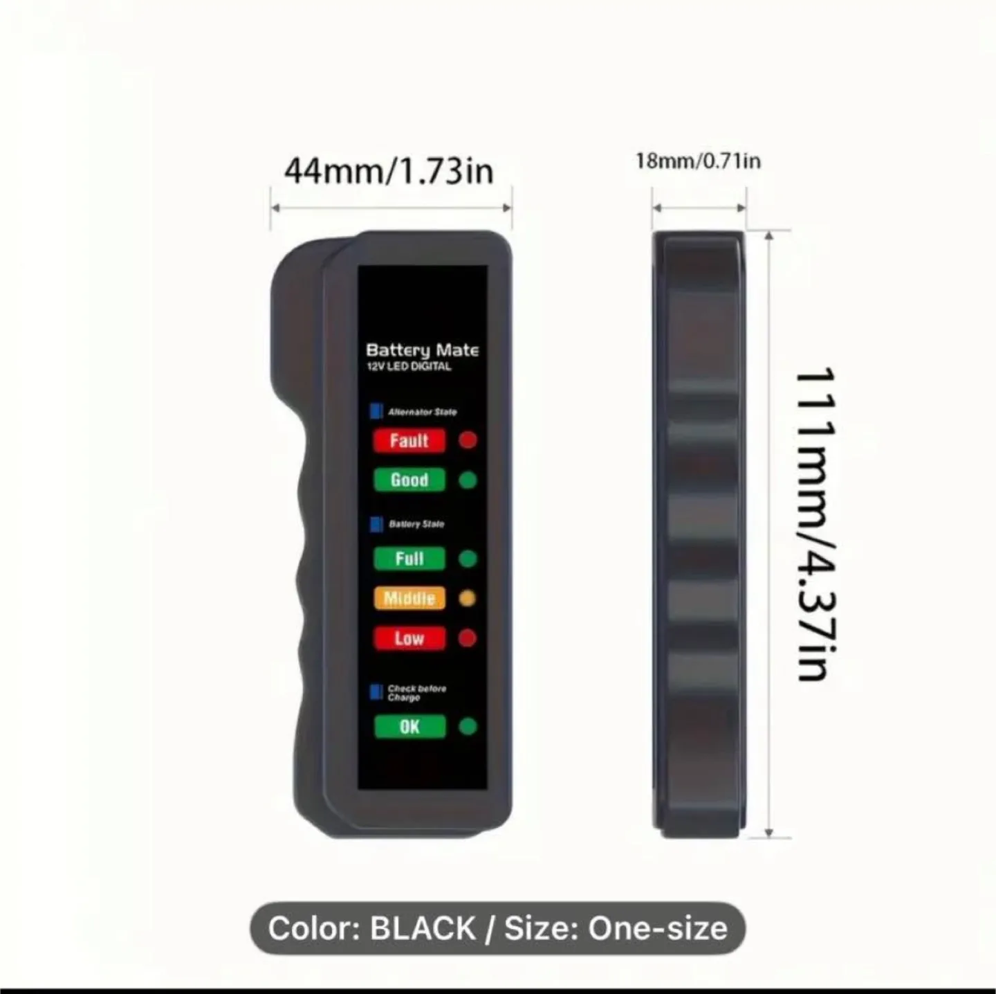 BM310 12V Digital Battery & Alternator Tester for Cars, Trucks image indicator(2)