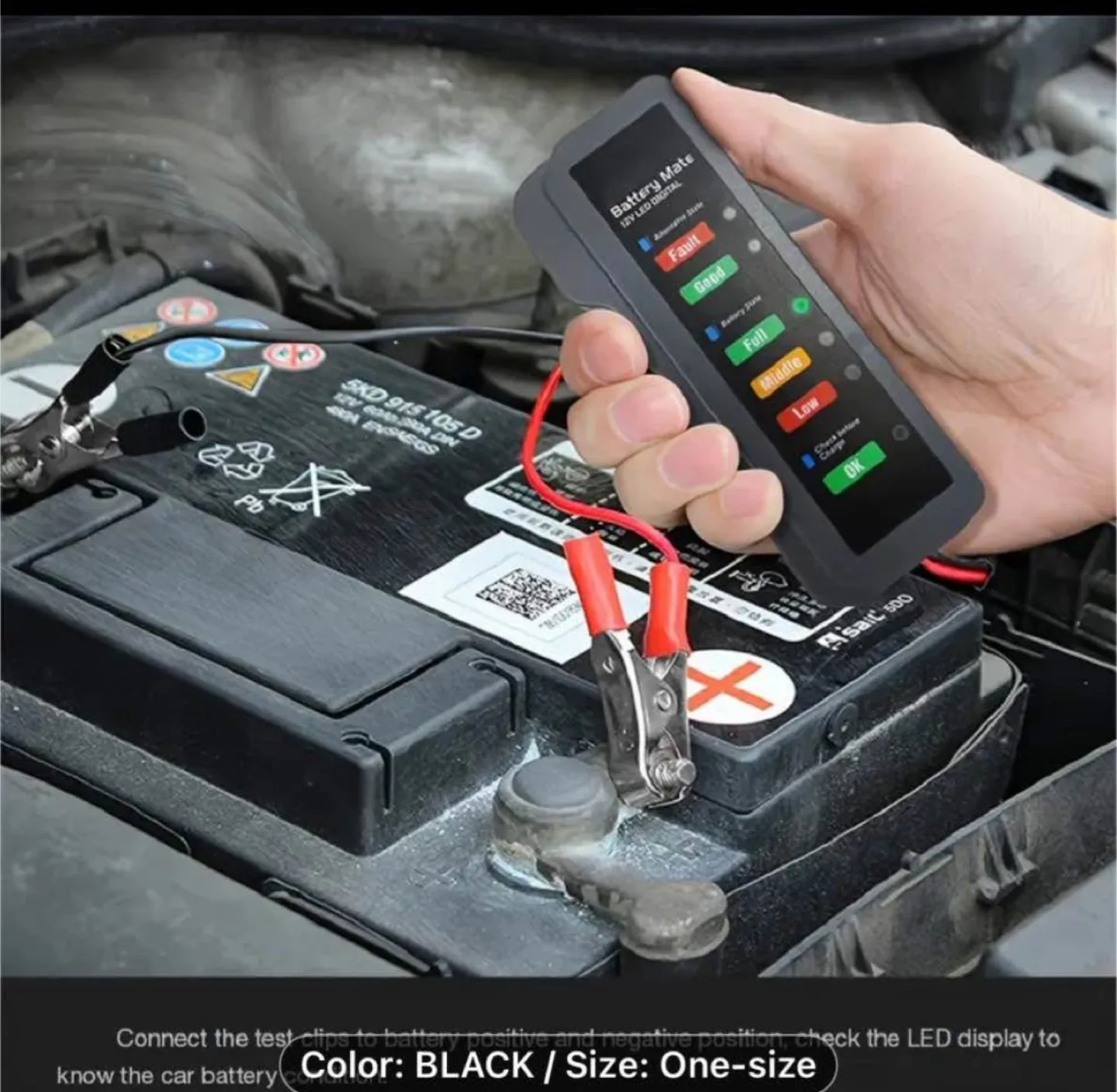 BM310 12V Digital Battery & Alternator Tester for Cars, Trucks image indicator(3)