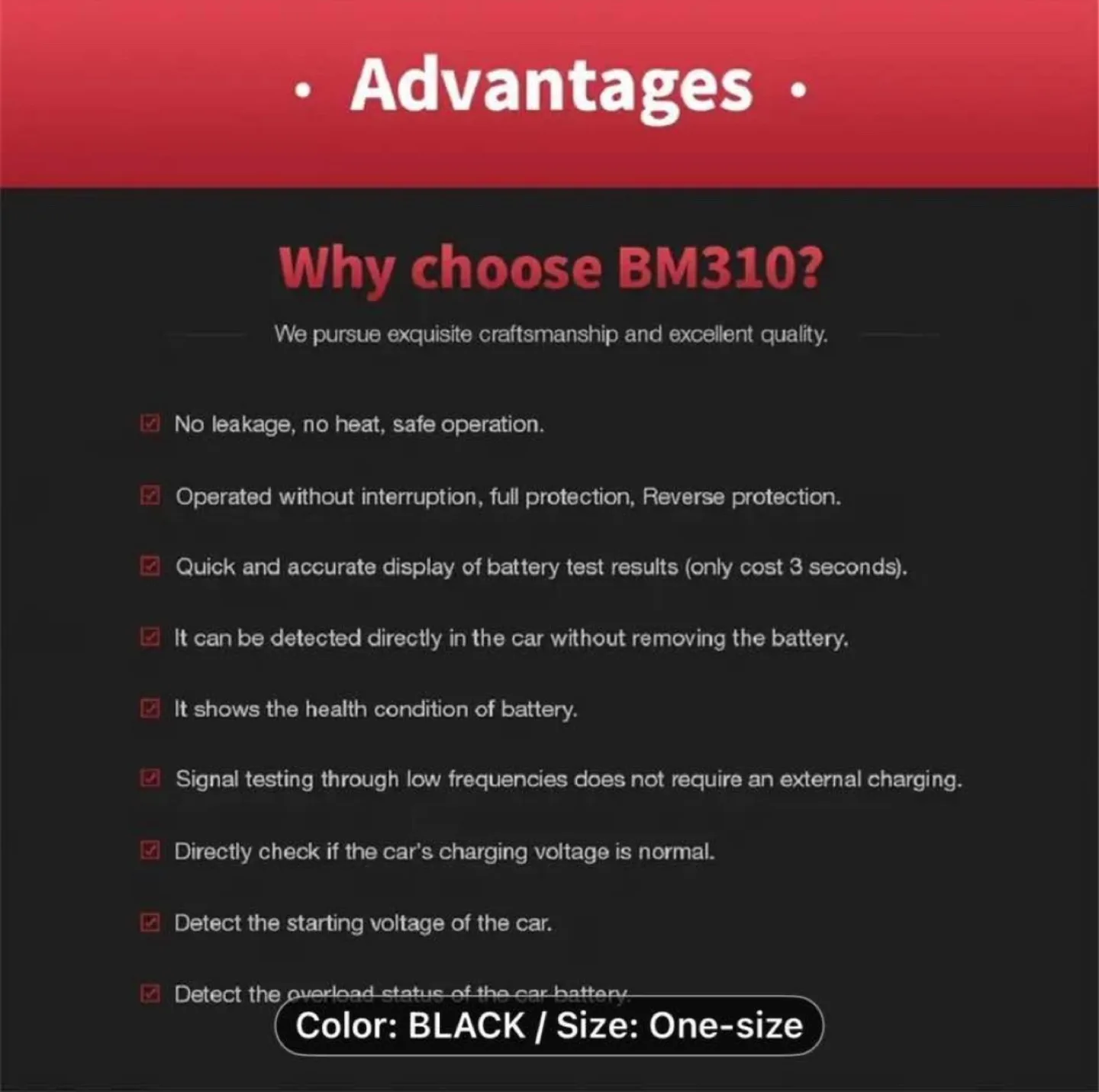 BM310 12V Digital Battery & Alternator Tester for Cars, Trucks image indicator(5)