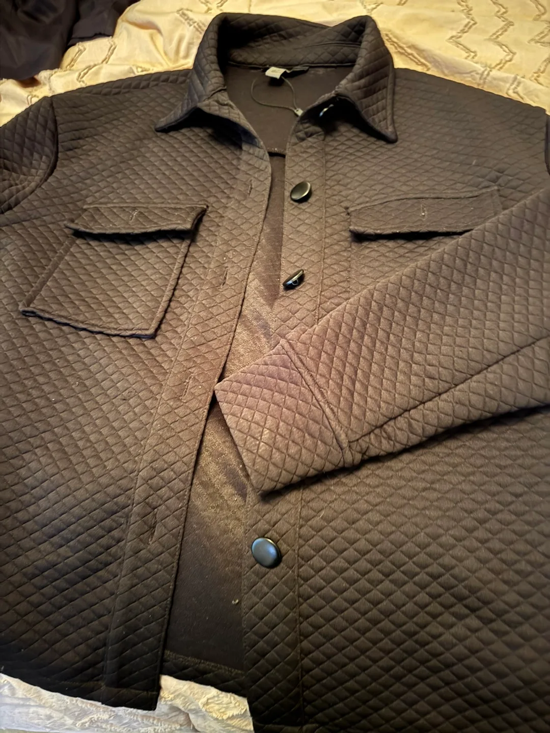 One Clothing Black Quilted Jacket - M thumbnail