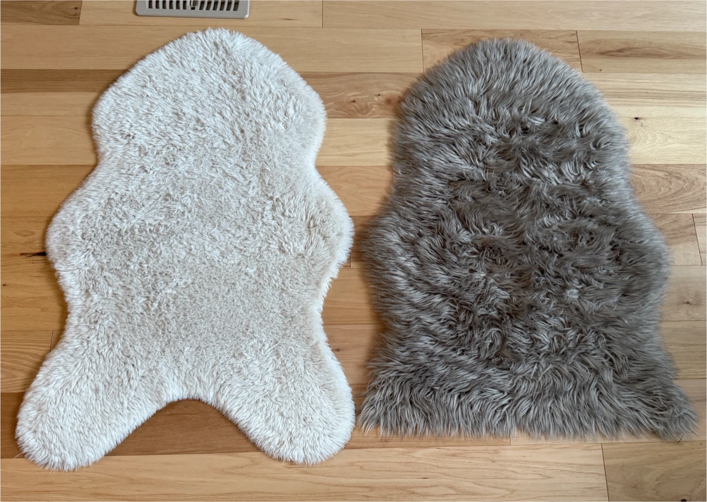 Faux Fur Rugs - Grey & White