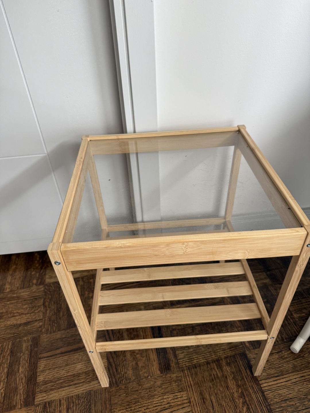 Bamboo and Glass Side Table - photo 2