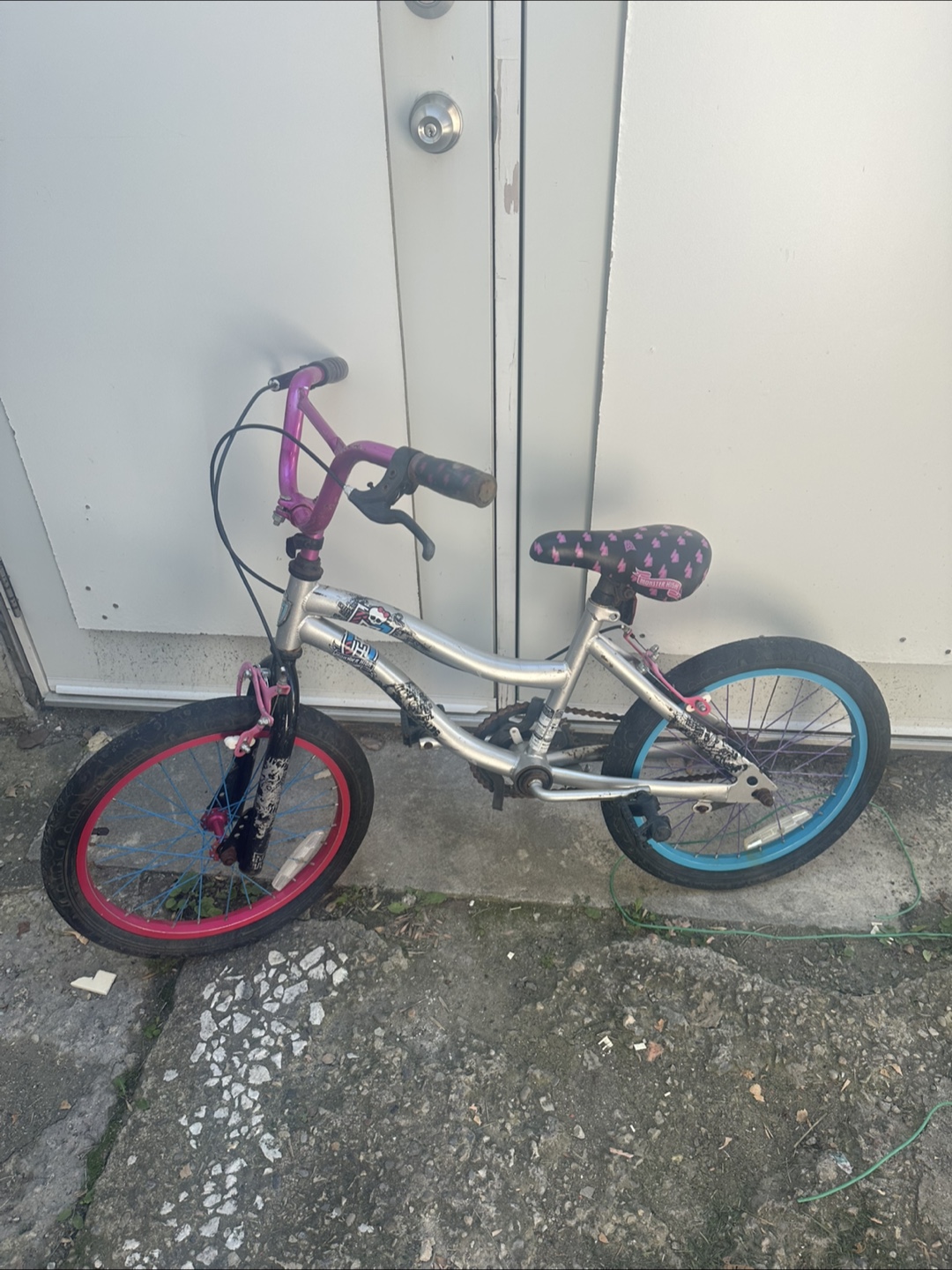 Kids' Bike - Silver & Pink