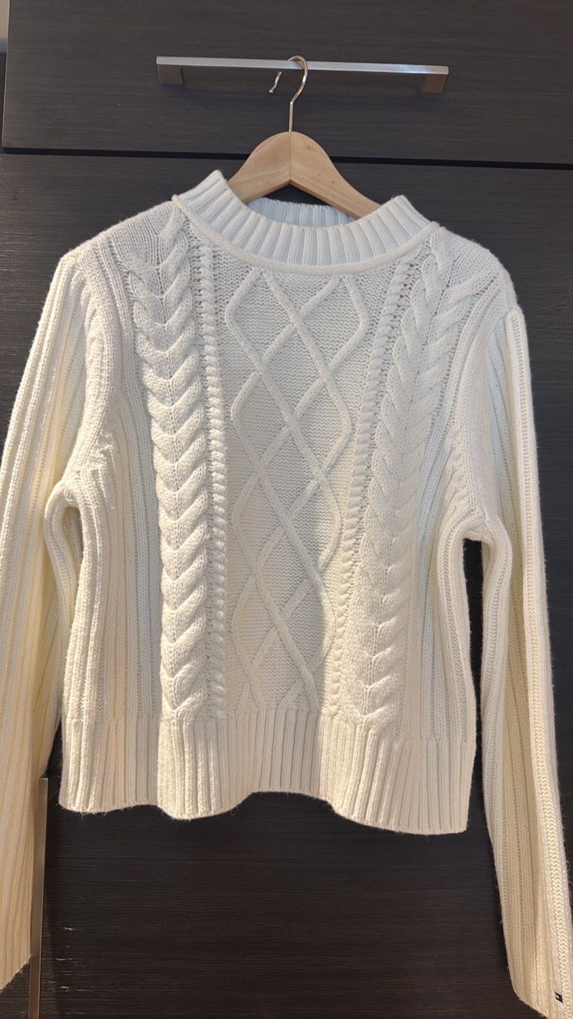 Tommy Hilfiger Cream Cable Knit Sweater - L - photo 2
