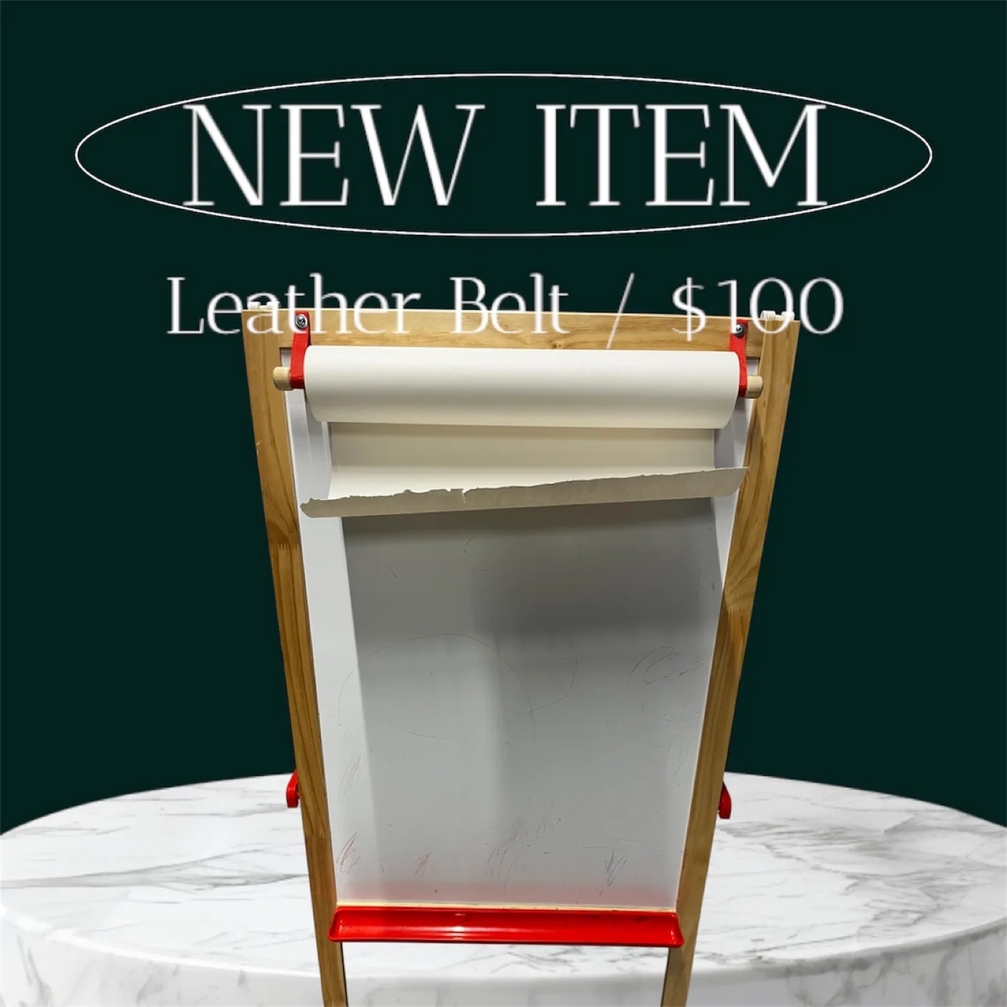 Kids Easel with Chalkboard & Paper Roll thumbnail