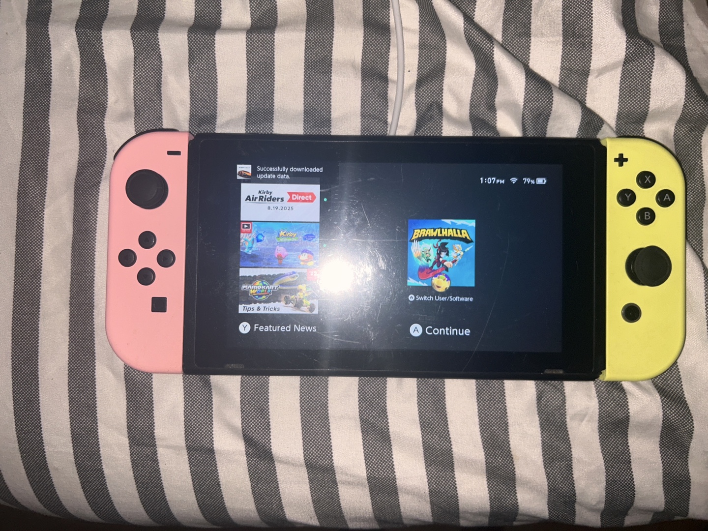 Nintendo Switch Console with Pink & Yellow Joy-Cons - photo 2