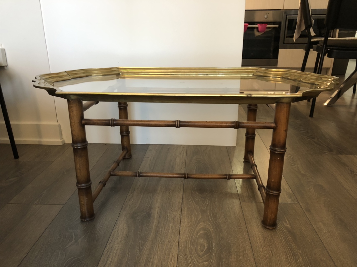 Vintage Bamboo Style Coffee Table