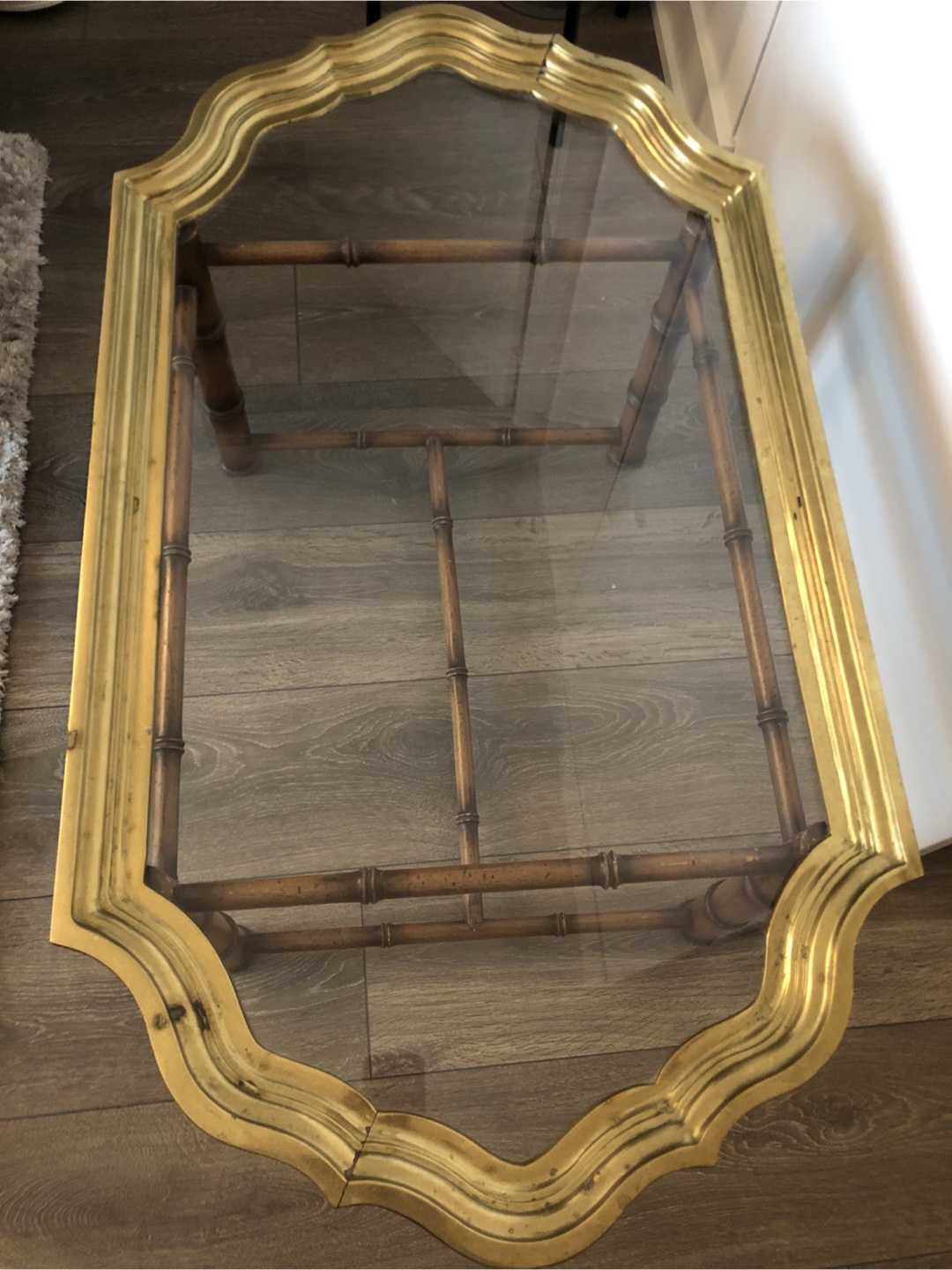 Vintage Bamboo Style Coffee Table - photo 3