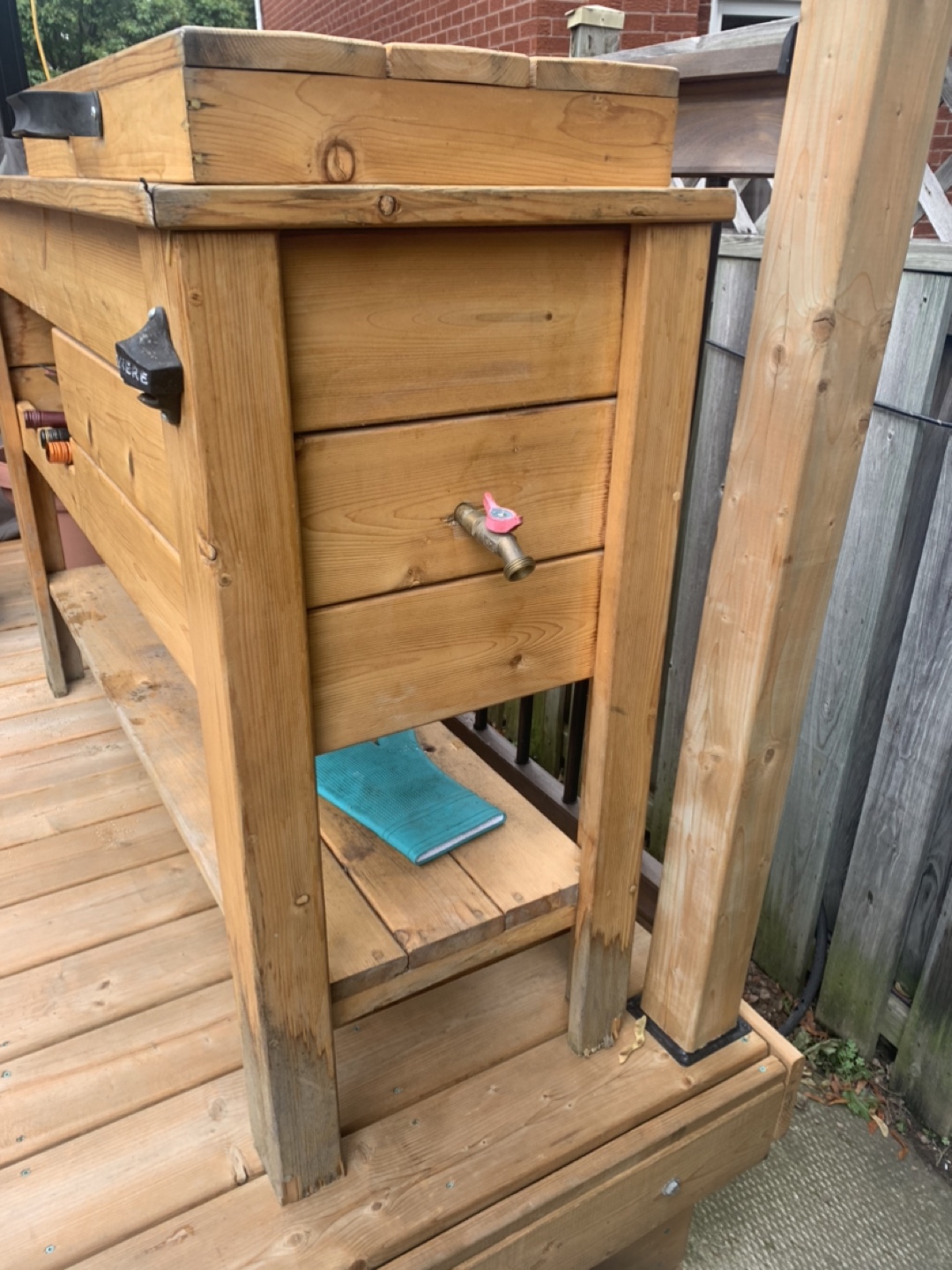 Wooden Outdoor Cooler Table - photo 3
