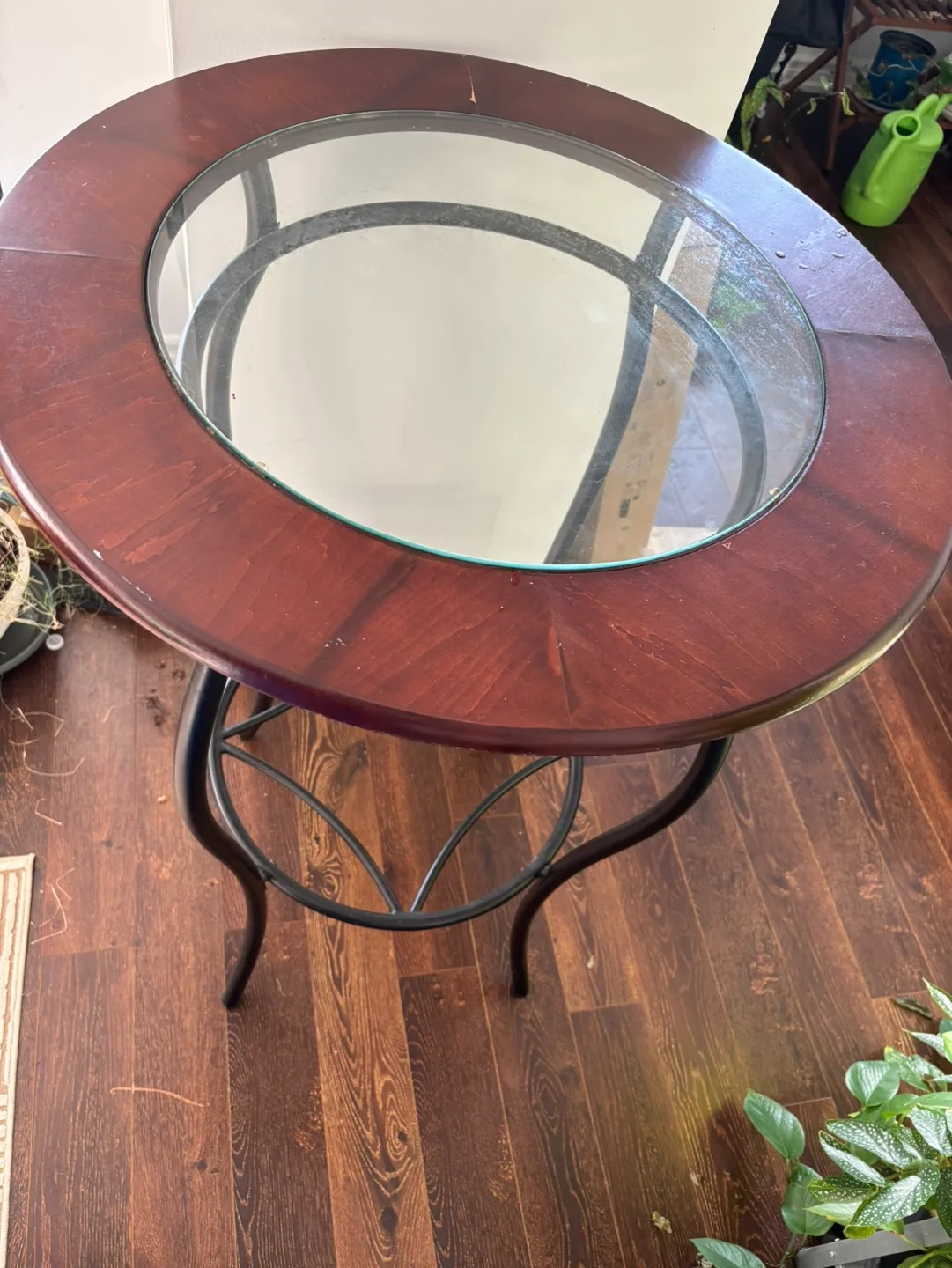 Round Glass Top Bar Table