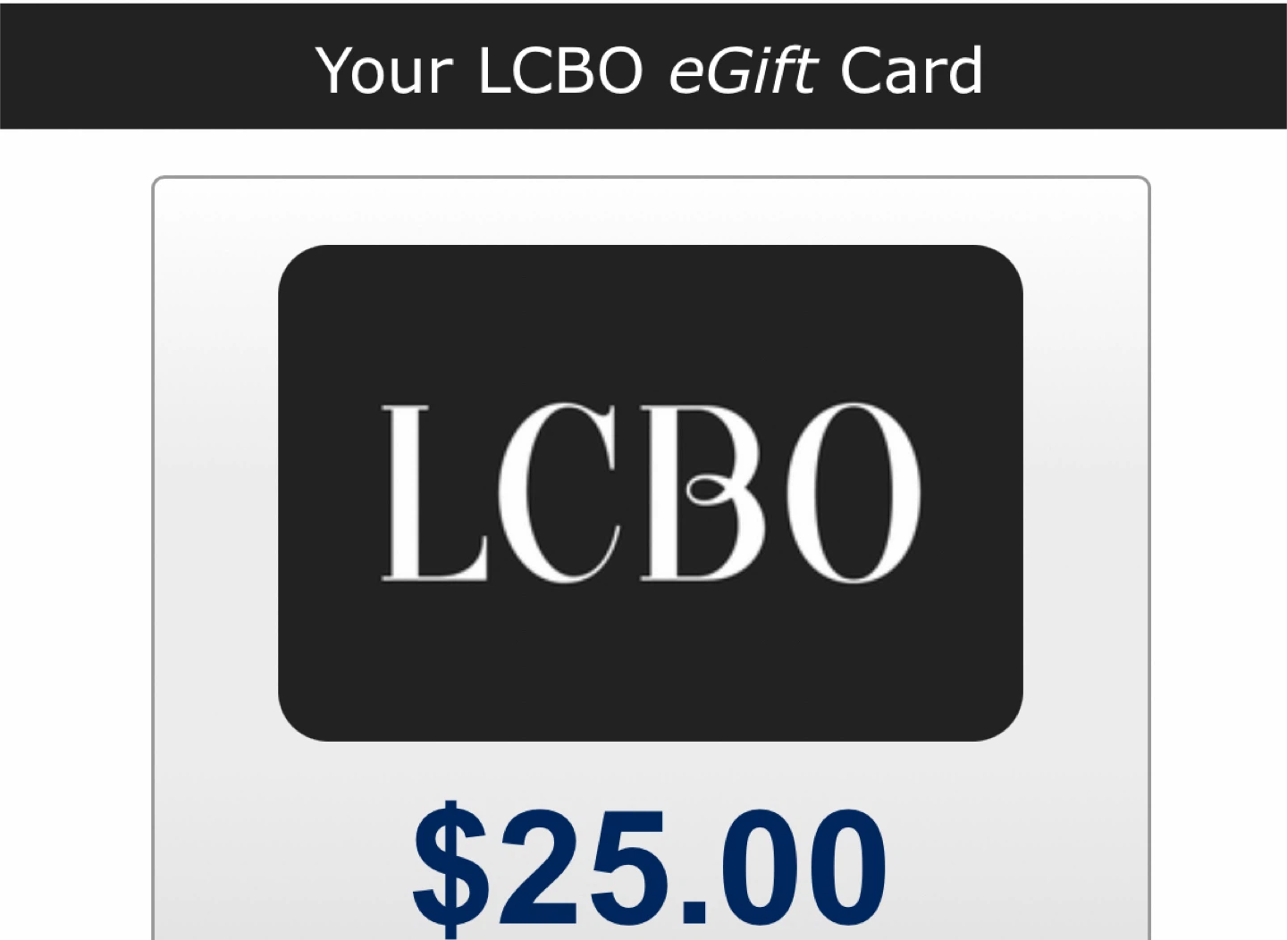 LCBO $25 e-Giftcard
