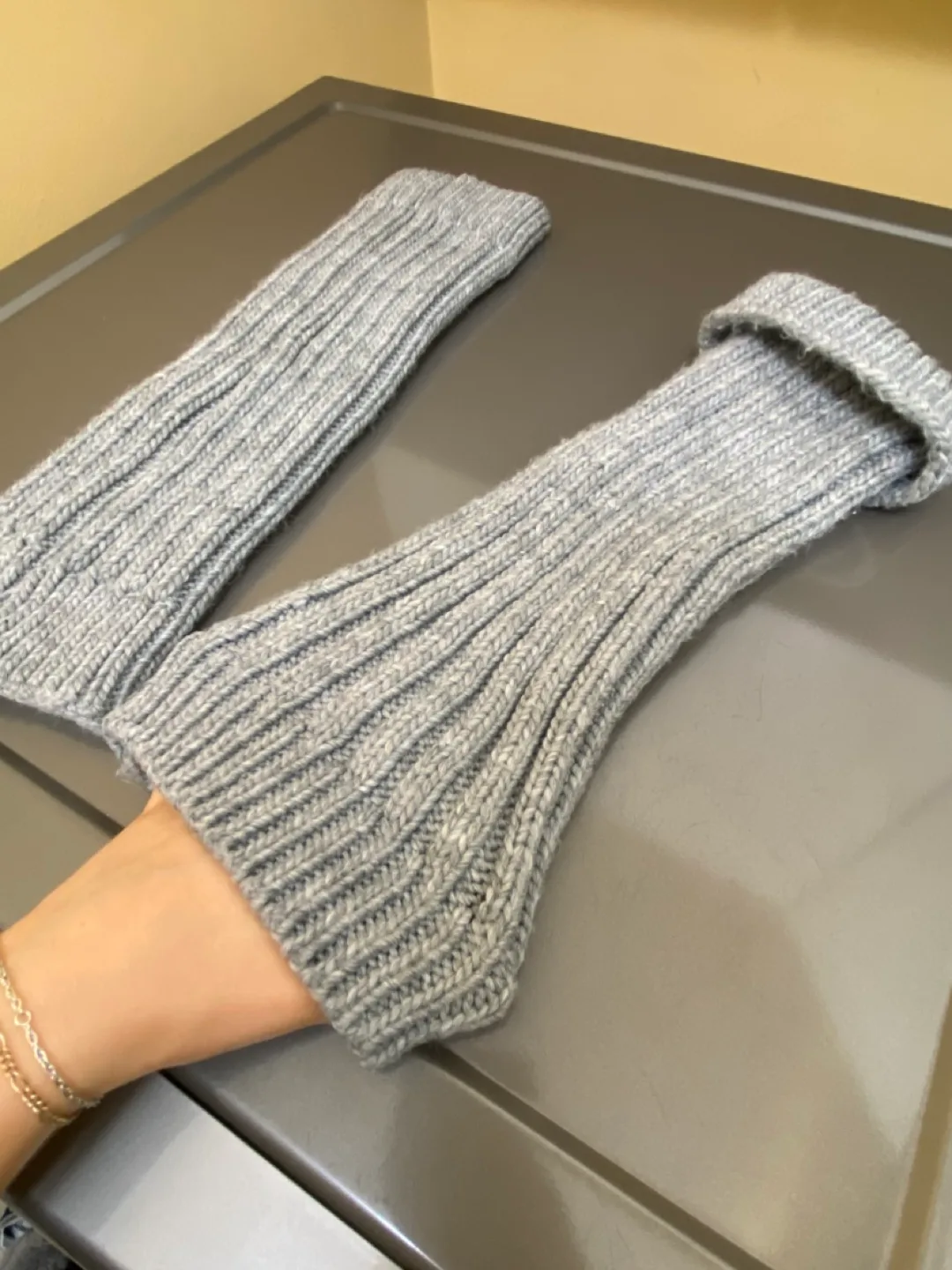 Grey Knit Leg Warmers image indicator(3)