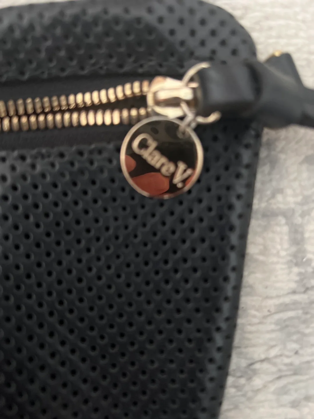 Clare V Grand Fanny Perforated Black image indicator(3)