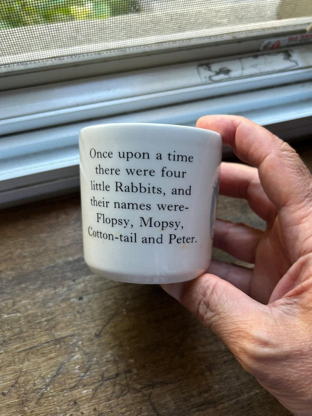 $4 Wedgwood Peter Rabbit Beatrix Potter 3” Cup mug England image indicator(2)