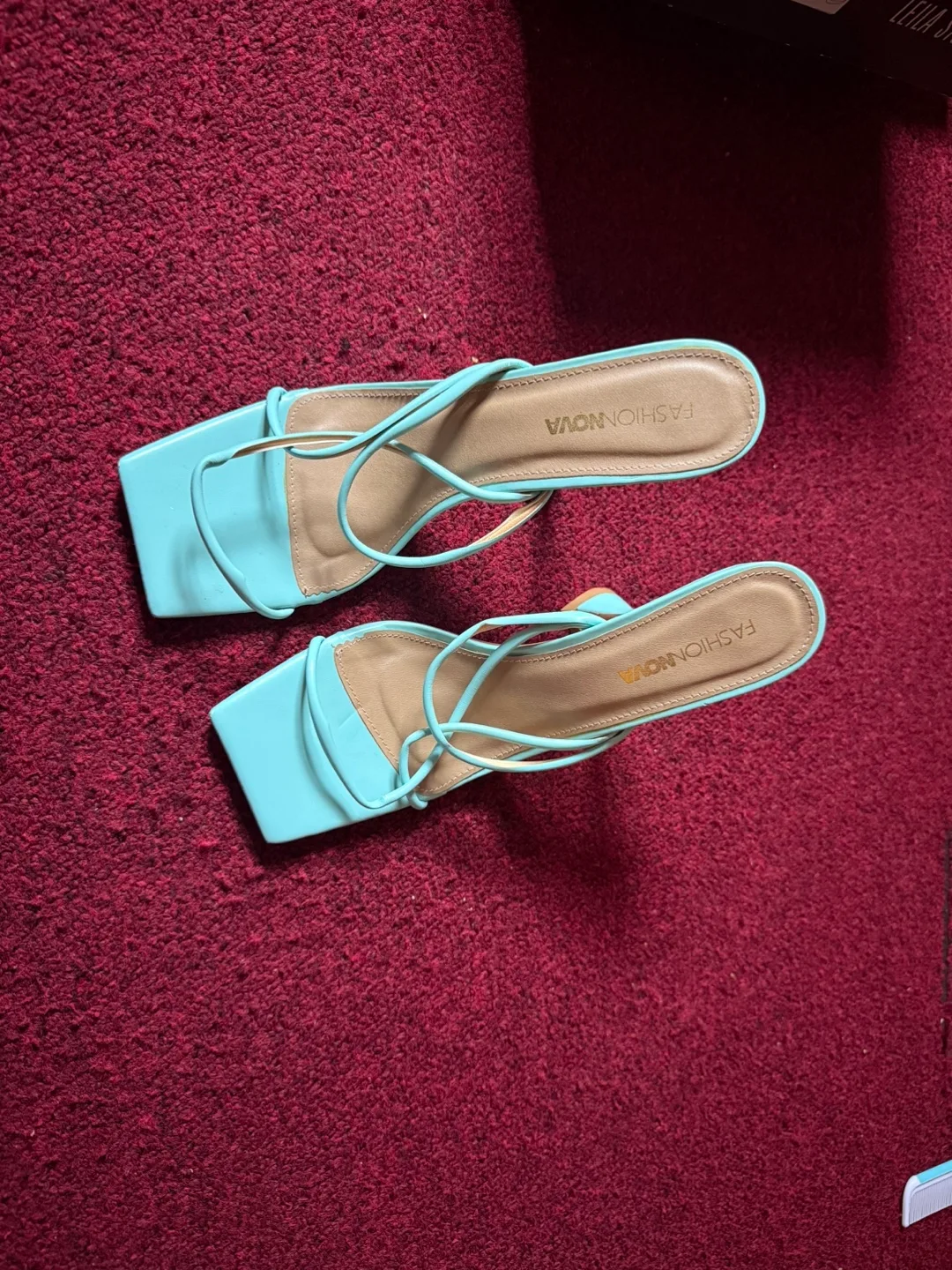 Fashion Nova Blue Heels- size 10 image indicator(3)