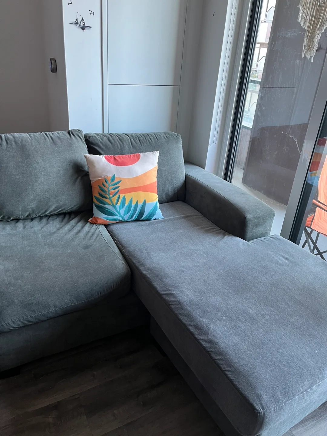 Grey Sectional Sofa with Chaise Lounge image indicator(2)