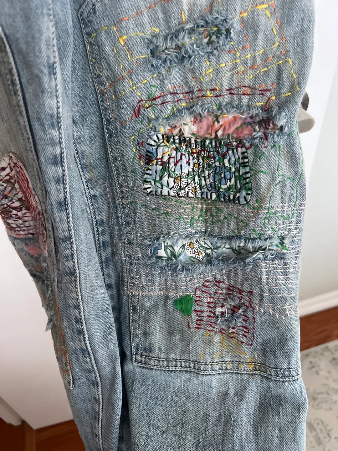 Anthropologie x Pilcro Distressed Denim Overalls image indicator(3)