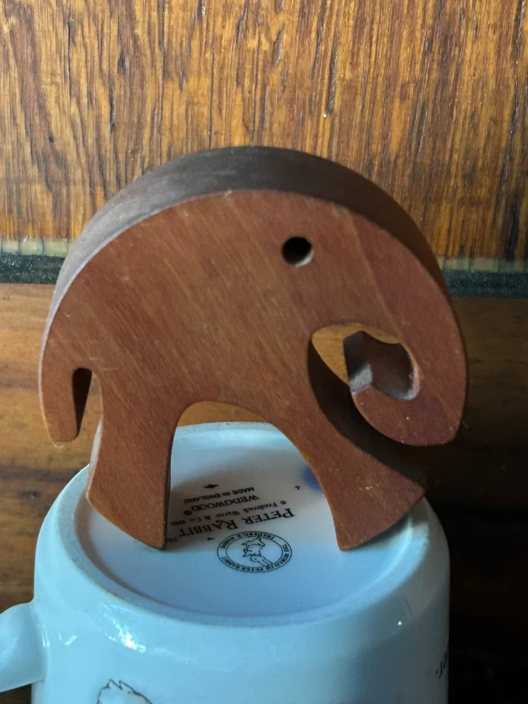 $15  MCM hand carved wood elephant sculpture toy figurine art image indicator(4)