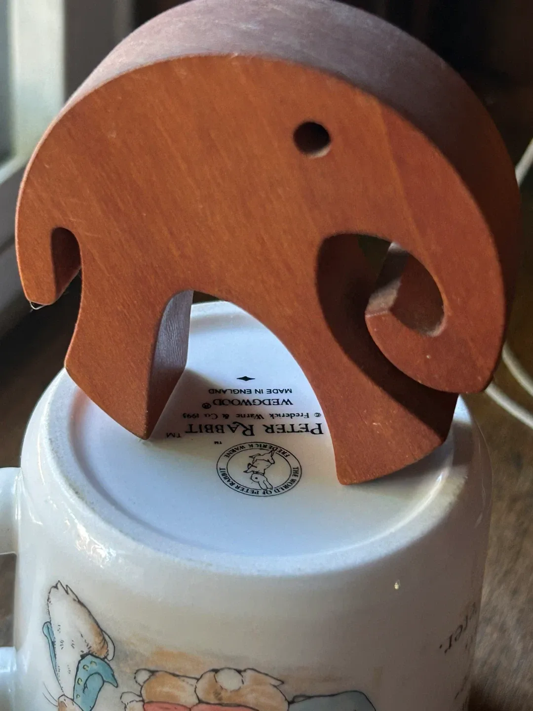 $15  MCM hand carved wood elephant sculpture toy figurine art image indicator(3)