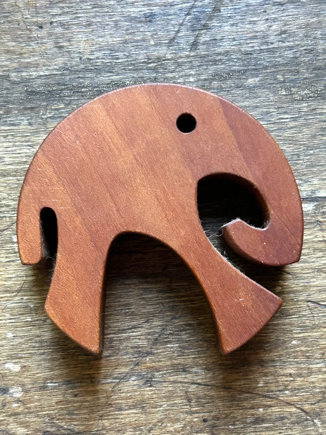 $15  MCM hand carved wood elephant sculpture toy figurine art image indicator(7)