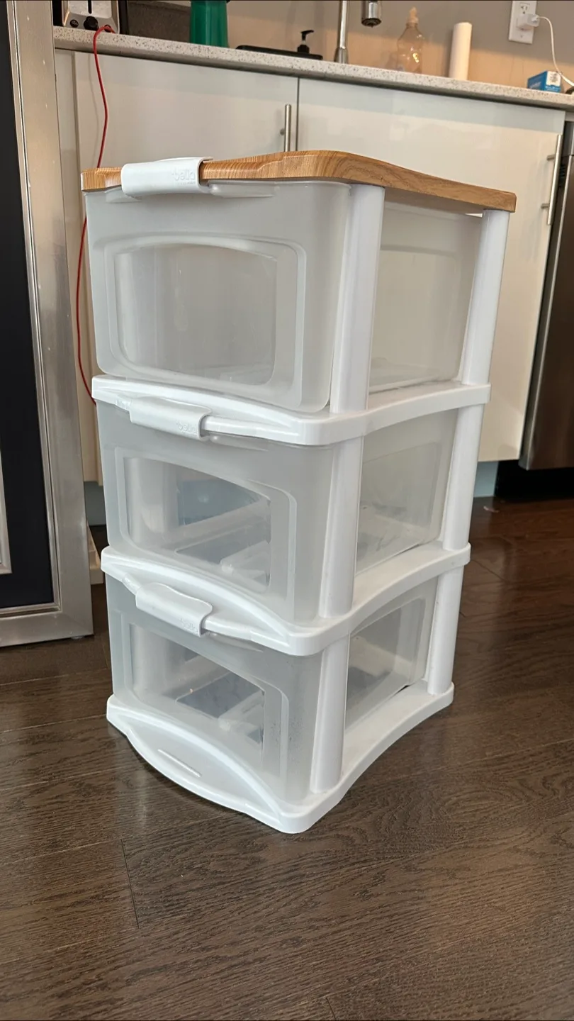 3-Drawer Plastic Storage Cart thumbnail