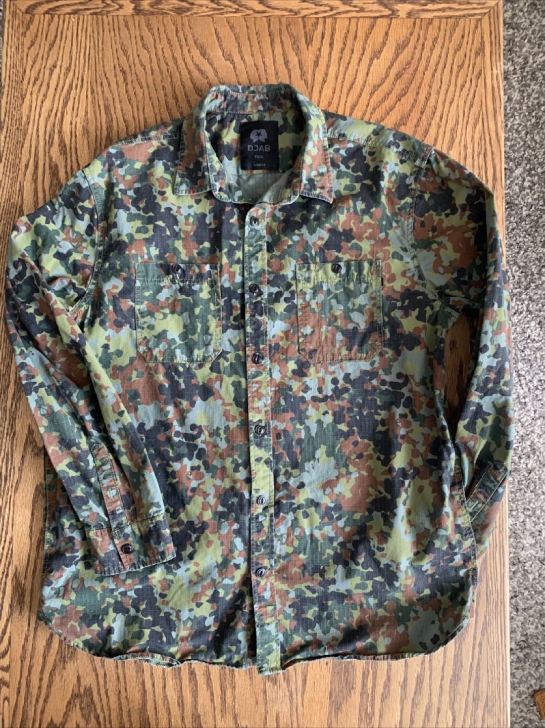 DJAB Camo Button Up Shirt XL