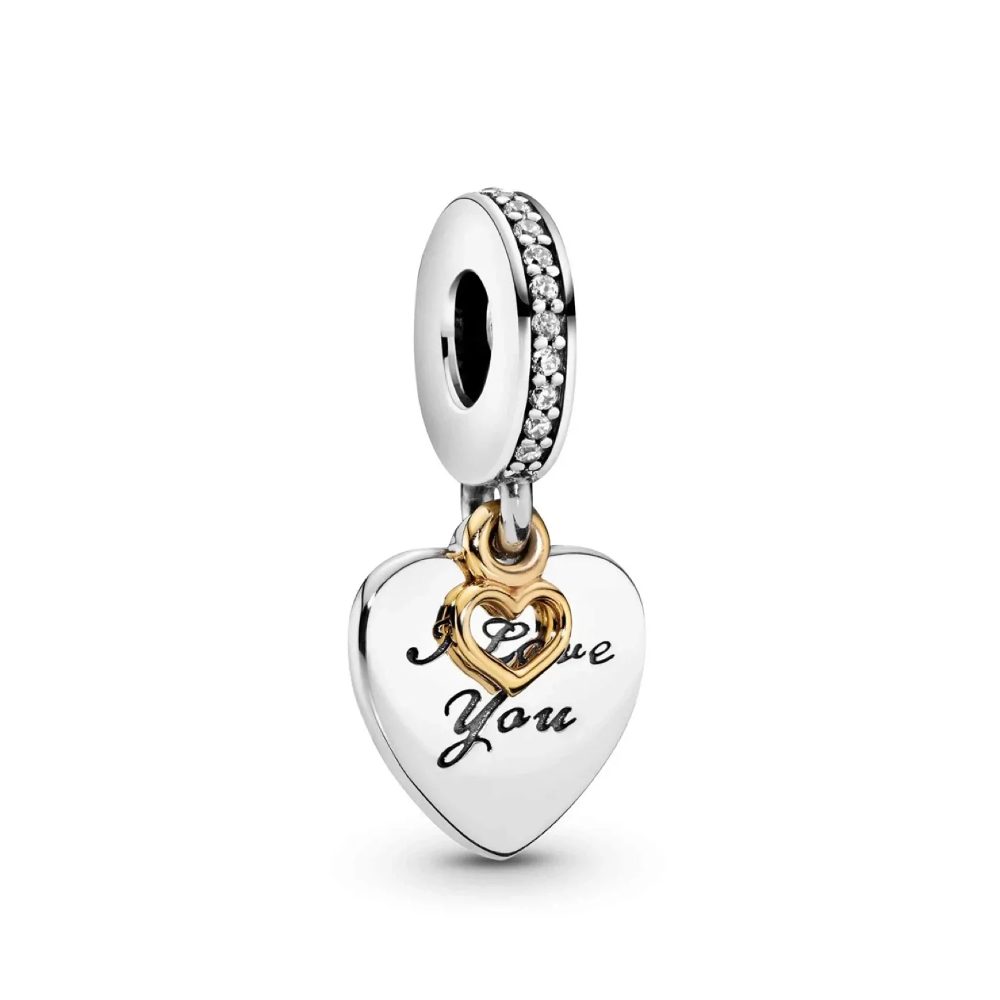 PANDORA! I Love You Forever Heart Dangle Charm image indicator(4)