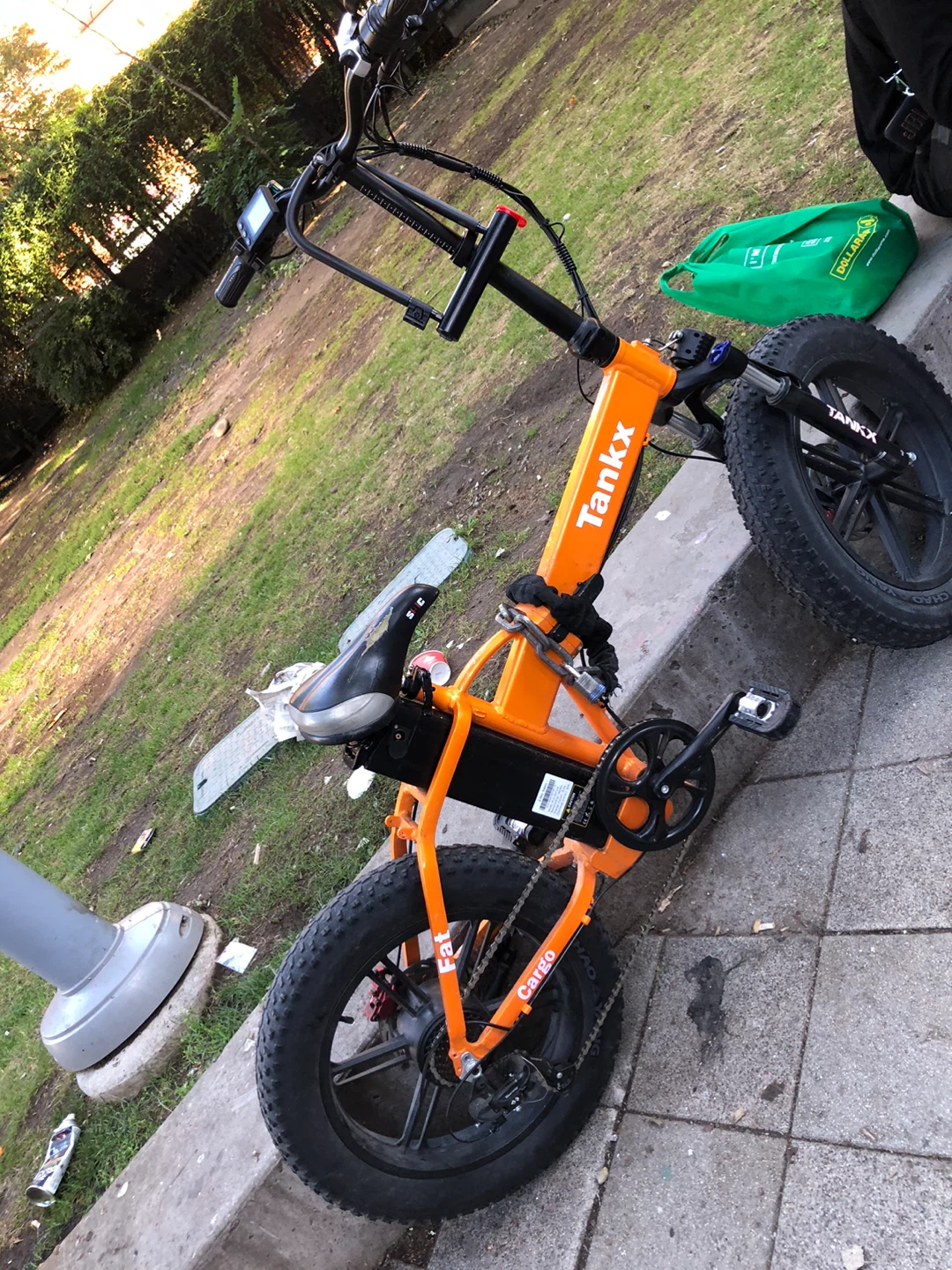Tankx Fat Cargo Folding E-Bike - Orange