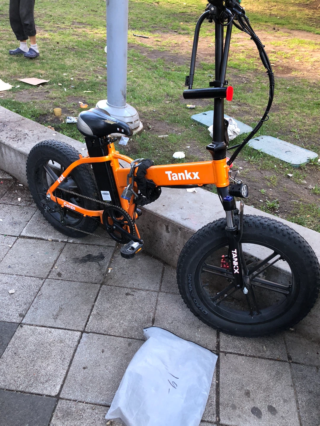 Tankx Fat Cargo Folding E-Bike - Orange - photo 2