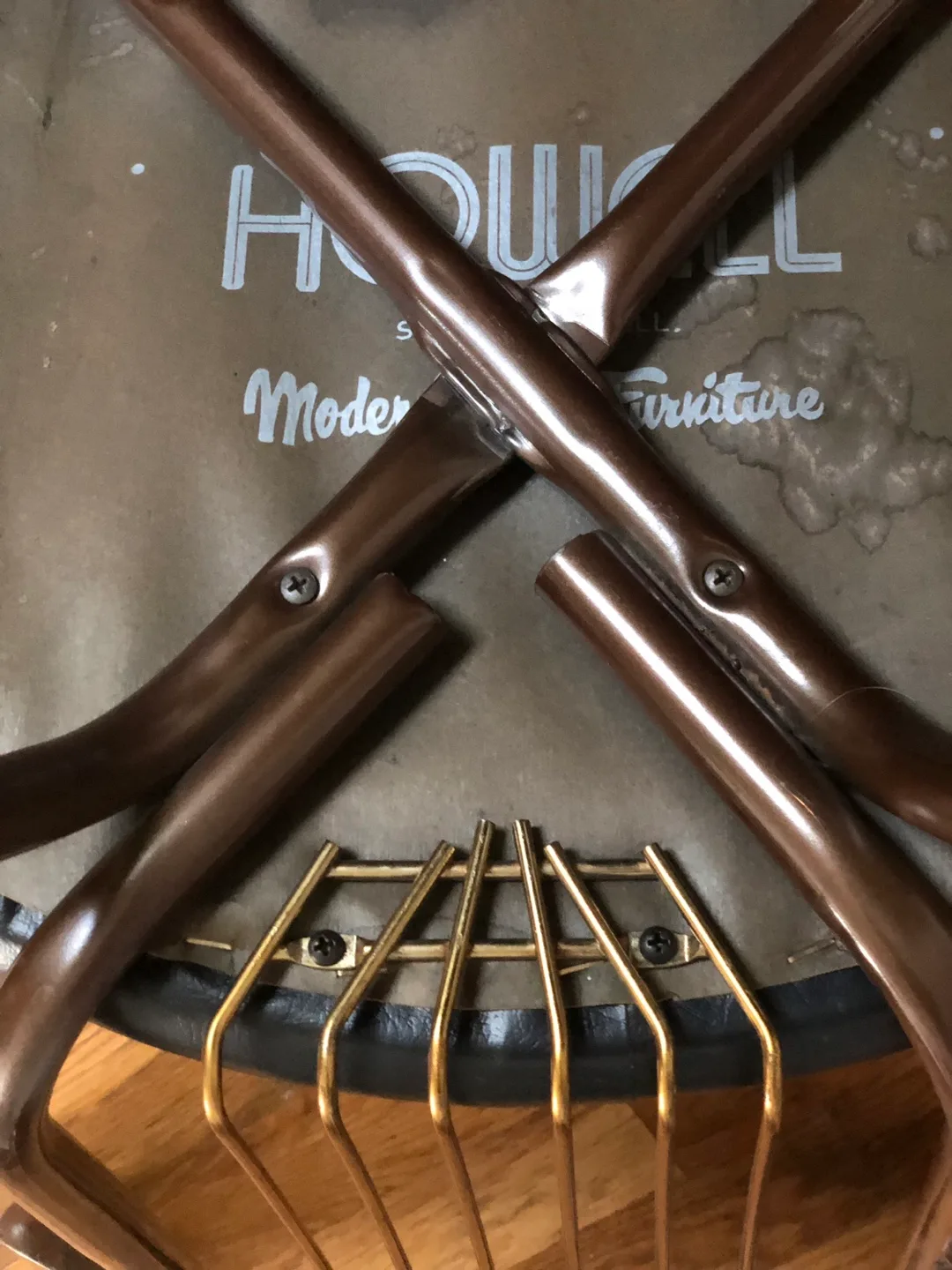 Vintage Black Vinyl Dining Chairs - Set of 2 image indicator(9)