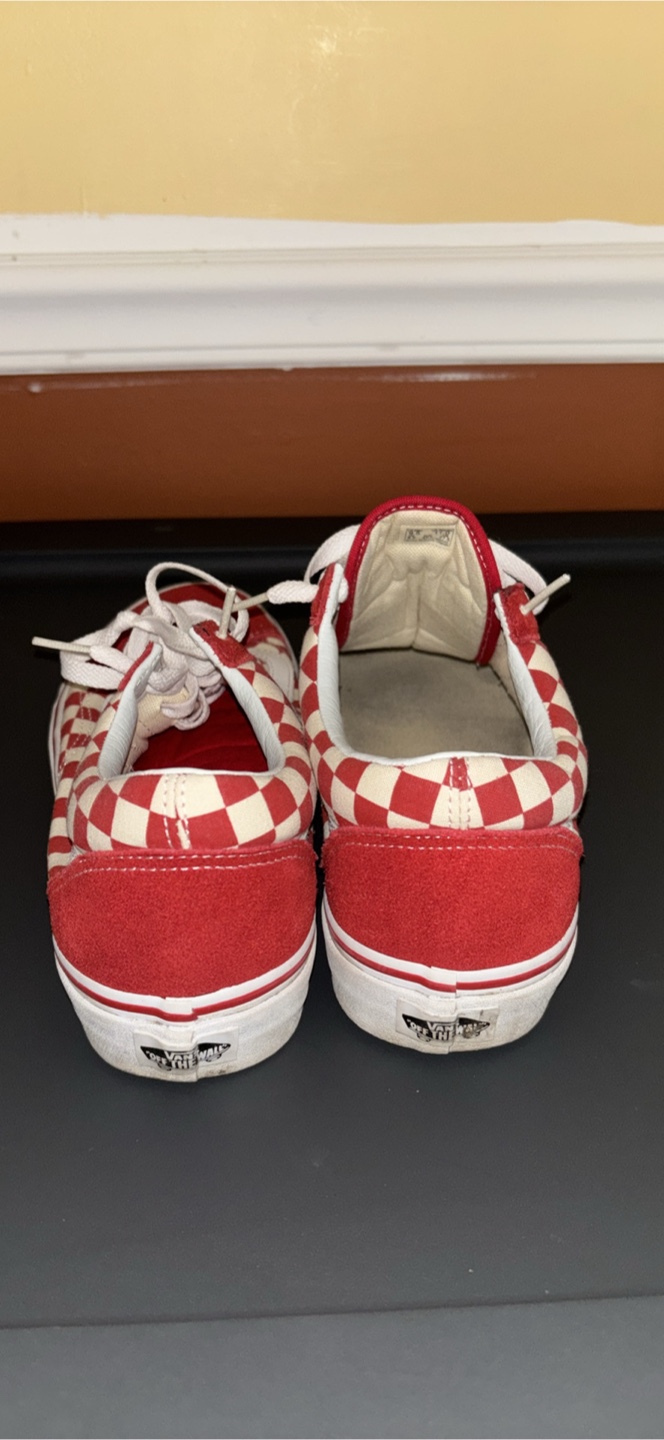 Vans Old Skool Red/White Checkered Shoes - photo 3
