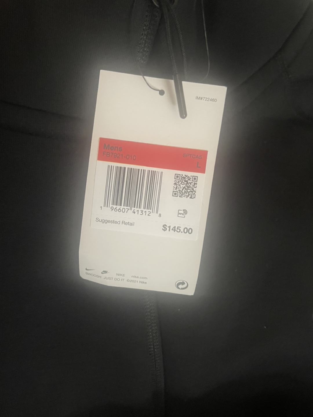 New Nike Tech Fleece Full-Zip Hoodie - Black, Large - photo 2