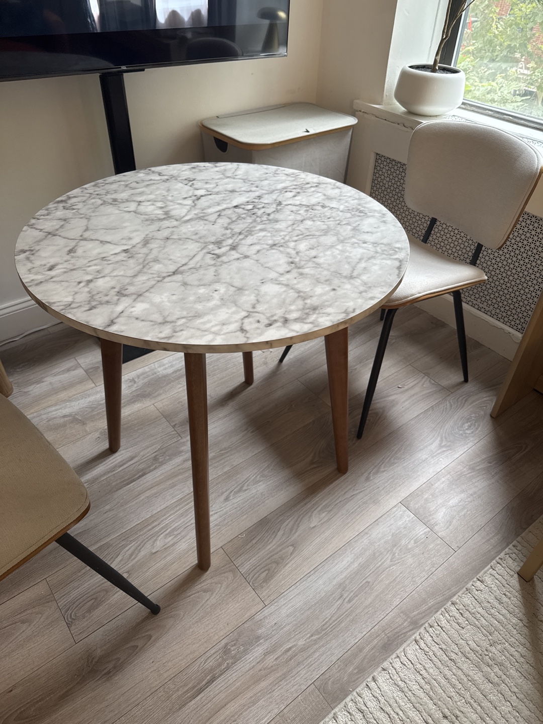 Round Marble Top Dining Table