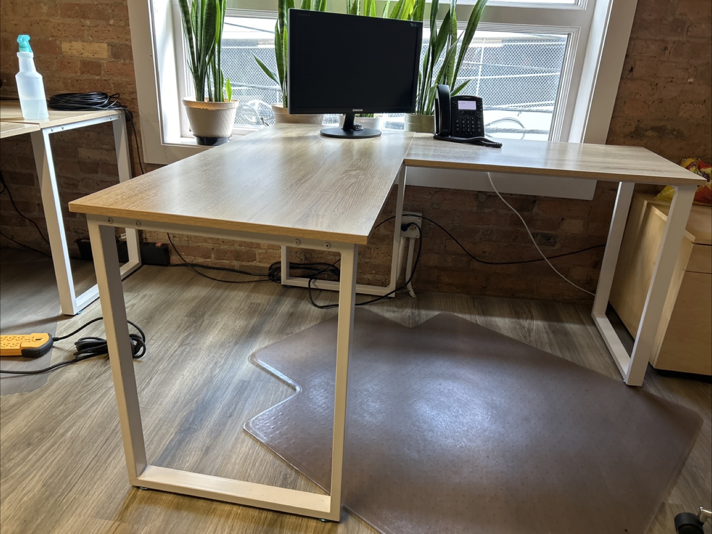L-Shaped Wooden Corner Desk
