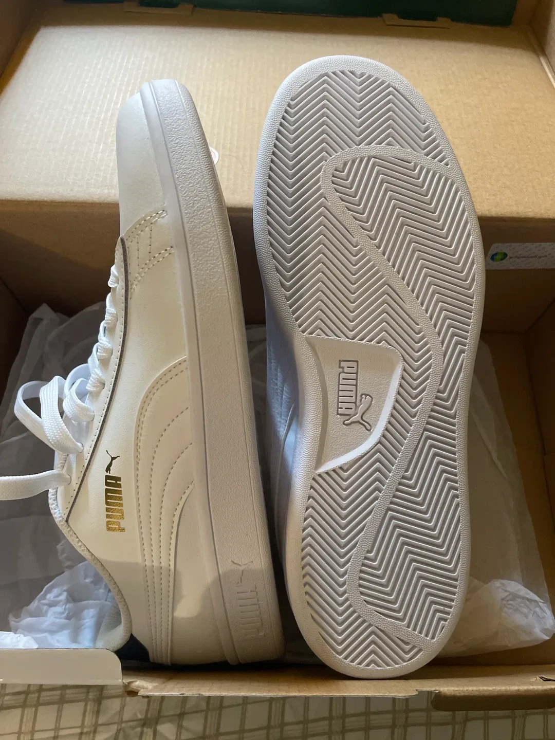 Puma Smash Platform v2 L White Sneakers - Size 8 image indicator(2)