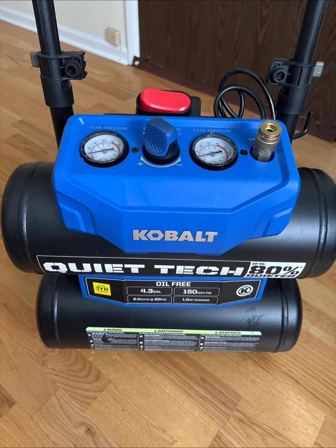 Kobalt Quiet Tech 4.3 Gal Air Compressor thumbnail