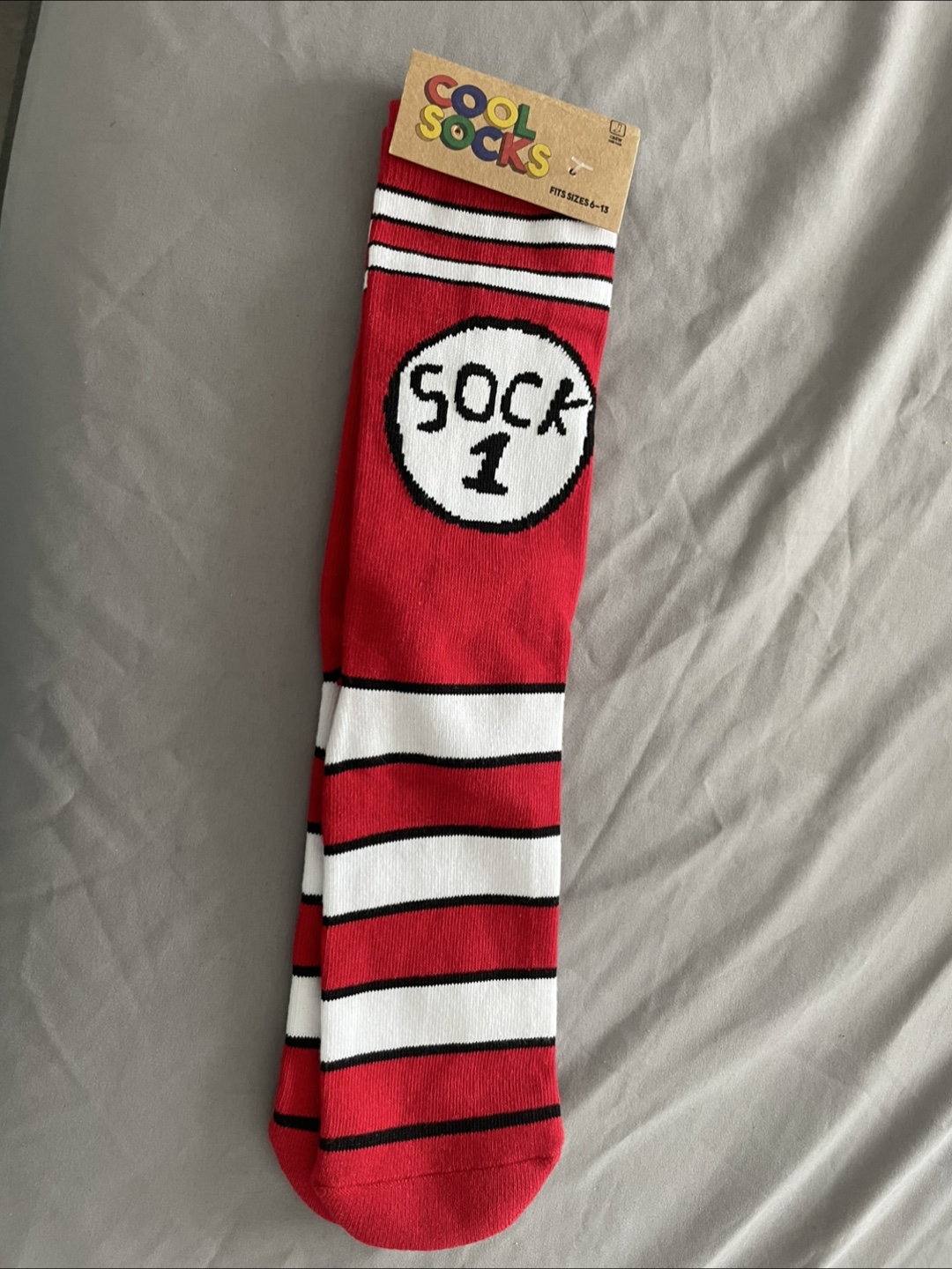 Cool Socks Crew Sock 1, Size 6-13