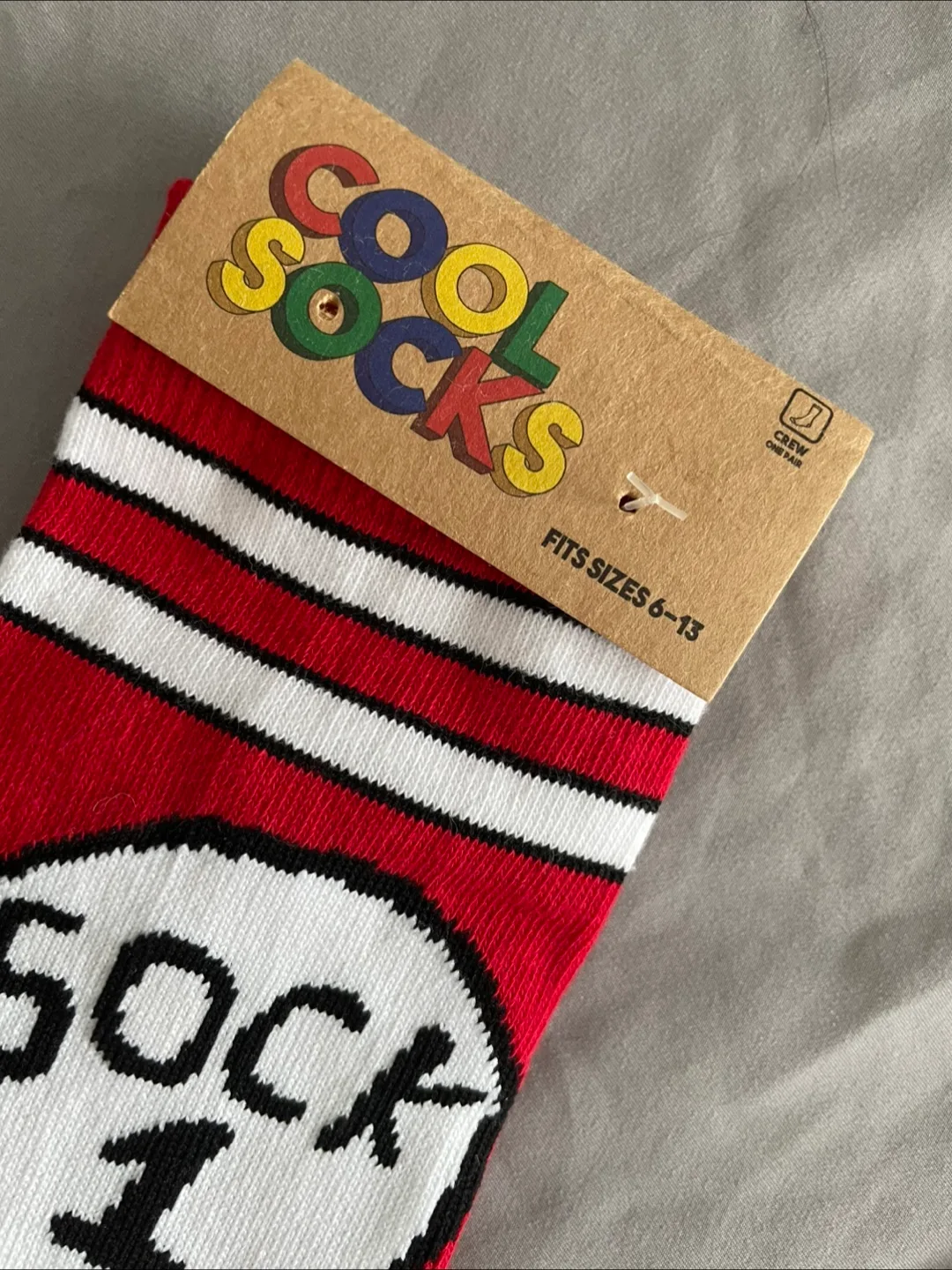 Cool Socks Crew Sock 1, Size 6-13 image indicator(2)