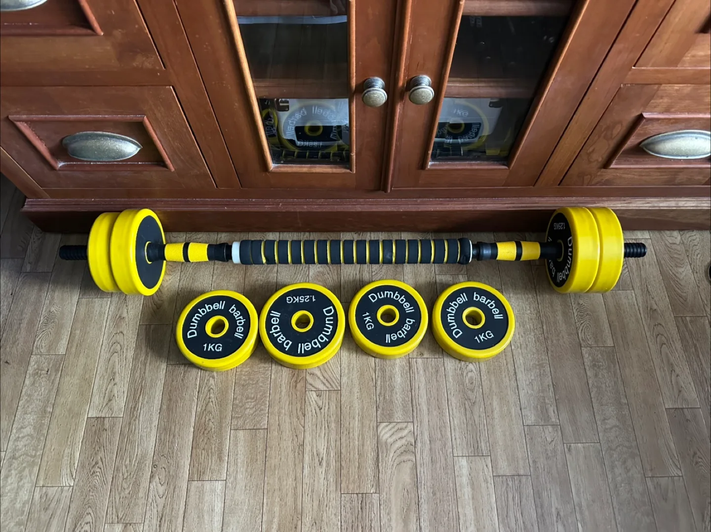 Dumbbell Barbell Set - 1.5KG Yellow thumbnail