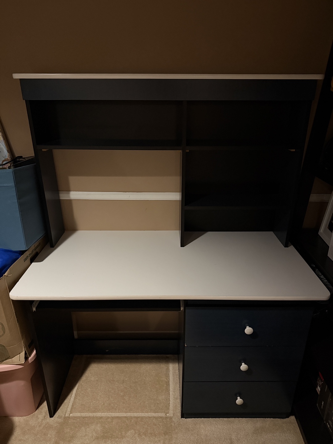 Computer Desk with Hutch & Matching Nightstand