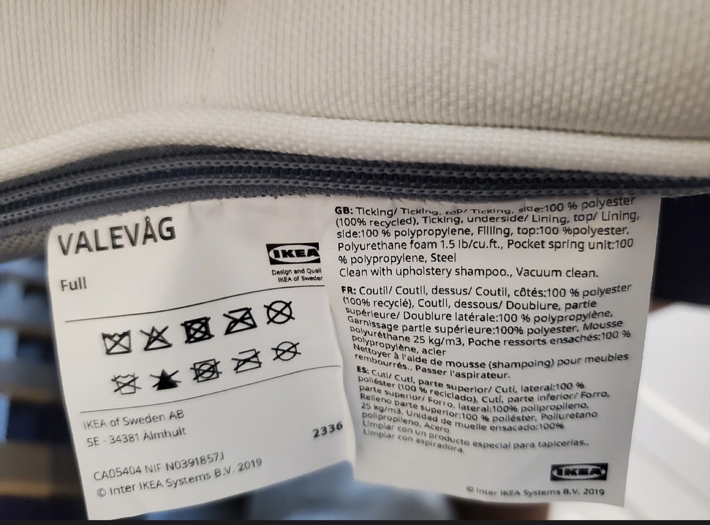 IKEA VALEVÅG Full Mattress & topper&Metal Frame/Mirror - photo 2