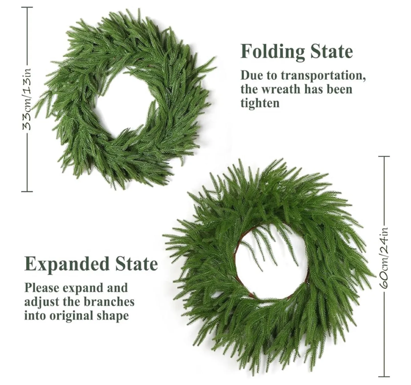 Real Touch Norfolk Pine Greenery Garland image indicator(2)