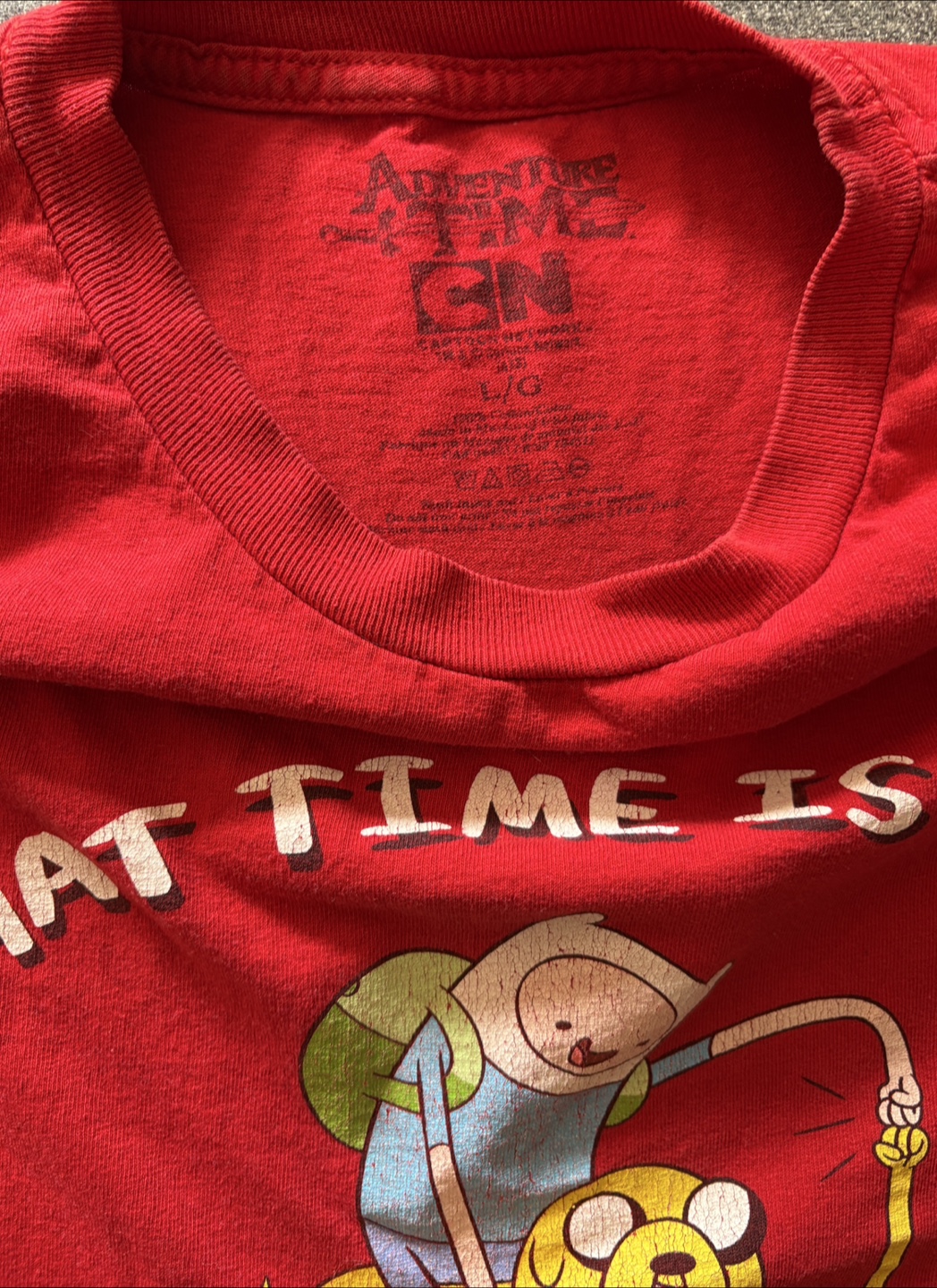 Adventure Time Red T-Shirt - Size L - photo 3