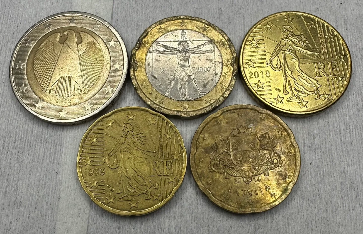 Euro coins various image indicator(2)