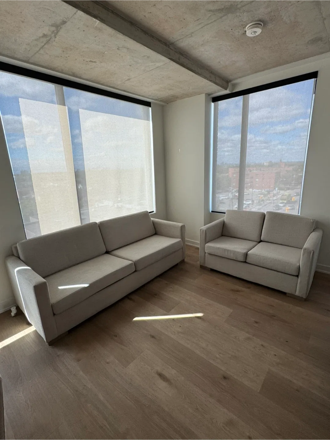 Beige Sofa Set - 3 Seater & Loveseat