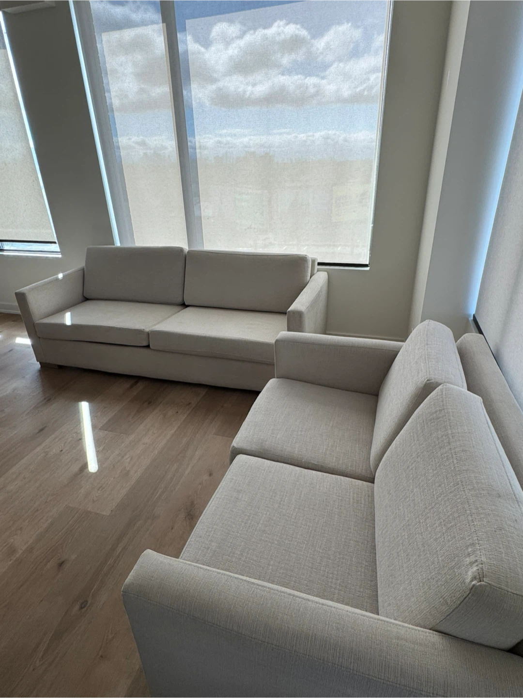 Beige Sofa Set - 3 Seater & Loveseat - photo 2