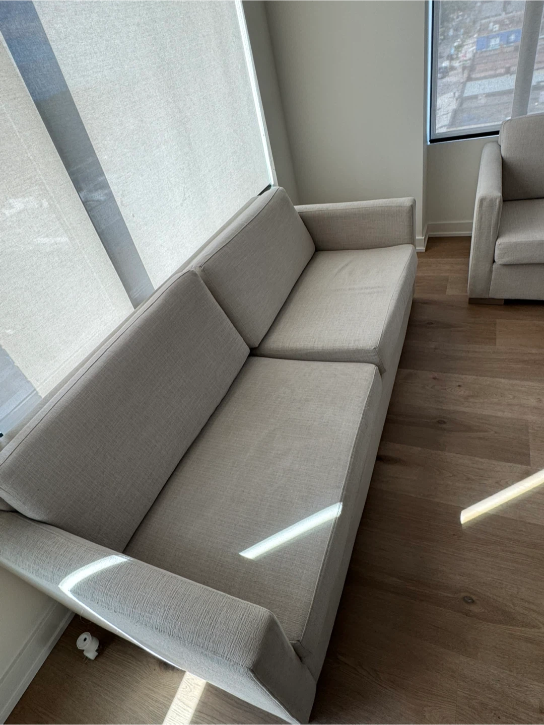 Beige Sofa Set - 3 Seater & Loveseat - photo 3