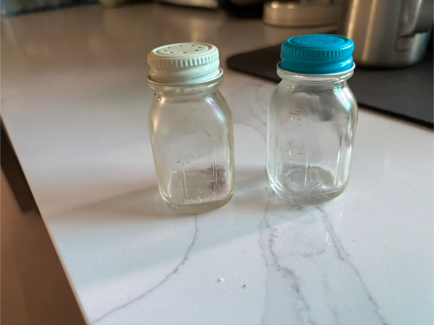 Vintage Glass Salt & Pepper Shakers