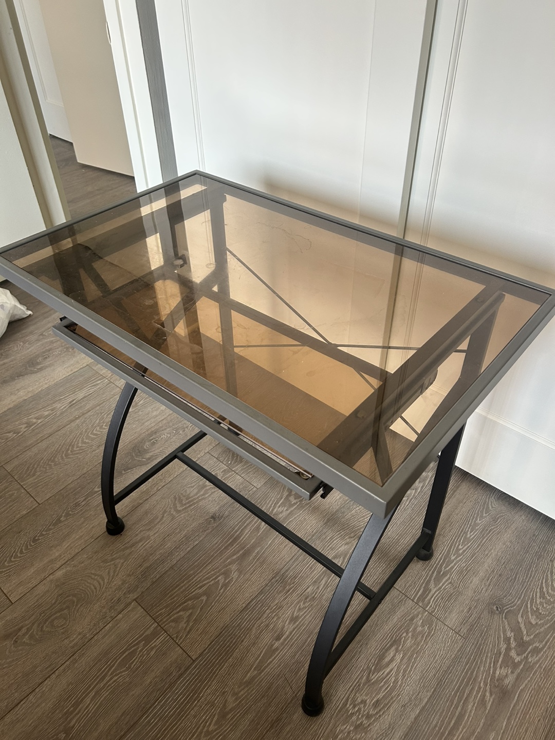 Glass Top computer desk - photo 2