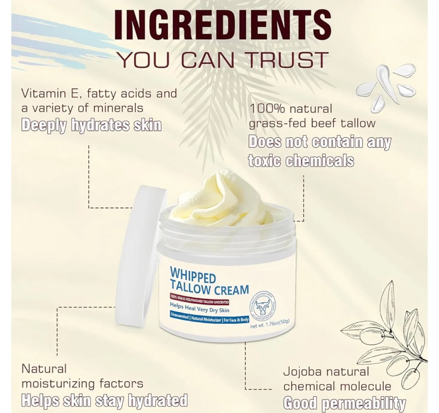 Whipped Beef Tallow - All Natural Moisturizer image indicator(3)